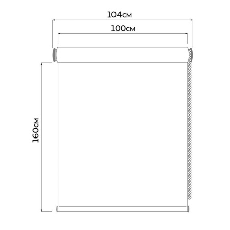 Рулонная штора Плайн полиэстер кремово-бежевая (100х158.3 см)