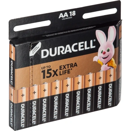Батарейки Duracell Basic пальчиковые АА LR6 (18 штук в упаковке)