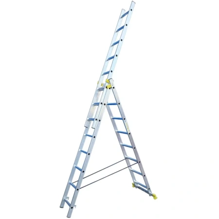 Лестница Tarko алюминиевая трёхсекционная 3х8 ступеней (SKALA 01308е)