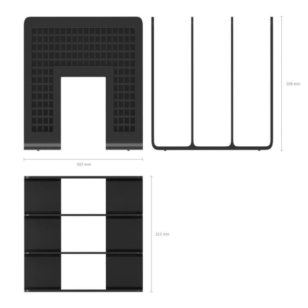 Лоток для бумаг вертикальный/горизонтальный ErichKrause Classic 3  отделения черный