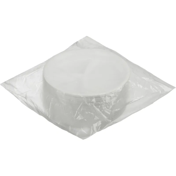 Тарелка одноразовая пластиковая 3-х секционная 220 мм белая 100 штук в упаковке Комус Стандарт