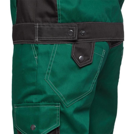 Костюм рабочий летний мужской л21-КБР с СОП зеленый/черный (размер 48-50, рост 170-176)