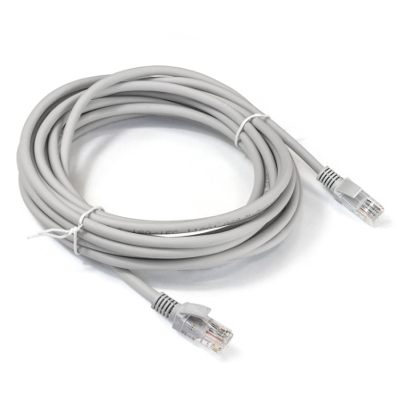 Патч-корд витая пара ExeGate UTP-RJ45-RJ45-5e-5M-LSZH-GY 5e 5 м