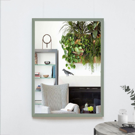 Зеркало настенное Комус Мебель (зелёный, 540х740 мм)