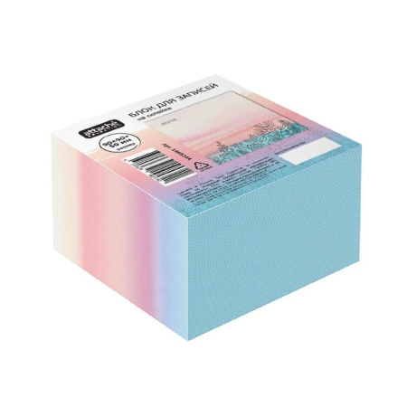 Блок для записей Attache Selection Акварельная флора 90x90x50 мм цветной проклеенный плотность 100 г/кв.м