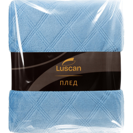 Плед Luscan микрофибра 200x220 см синий