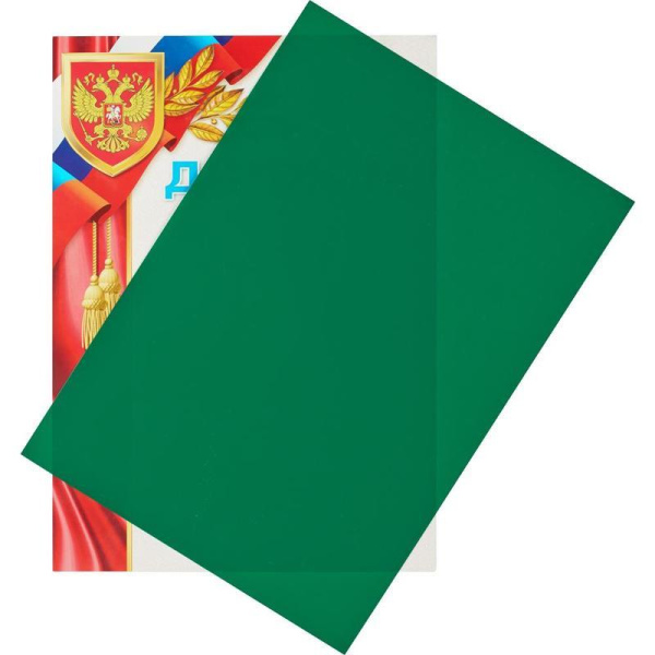Обложки для переплета пластиковые ProMega Office зеленые непрозрачные А4 280 мкм (100 штук в упаковке)