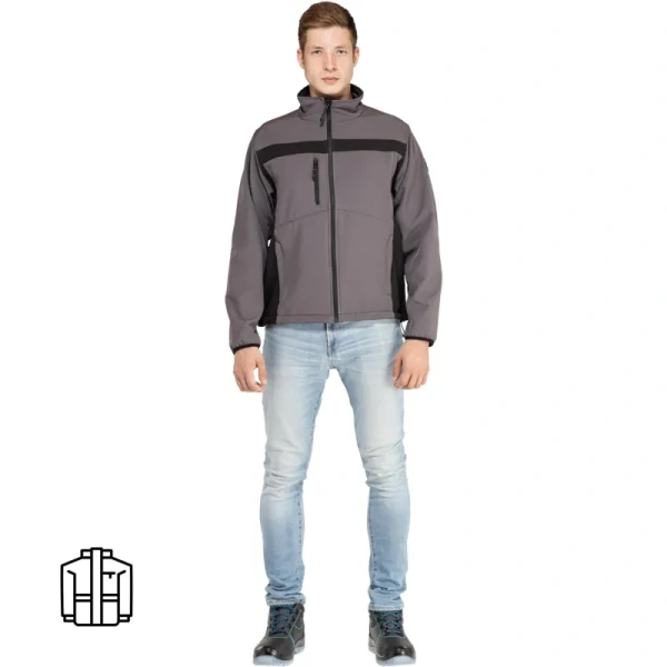 Куртка рабочая демисезонная мужская Delta Plus Lulea серая/чёрная  (размер 56-58, рост 196-204)
