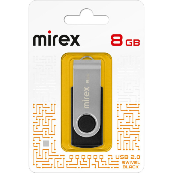Флешка USB 2.0 8 ГБ Mirex Swivel (13600-FMURUS08)