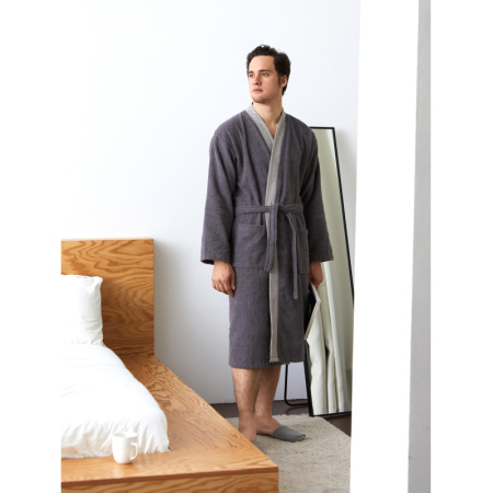 Халат махровый Комус Delray 50-52 (L-XL) антрацит