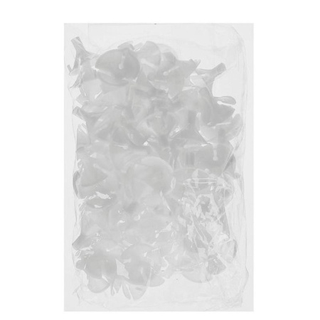 Зажимы для воздушных шариков Пати Бум белые (100 штук в упаковке)