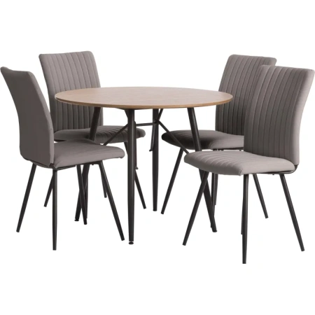 Стул обеденный Комус Мебель Fresno серый (ткань, металл)