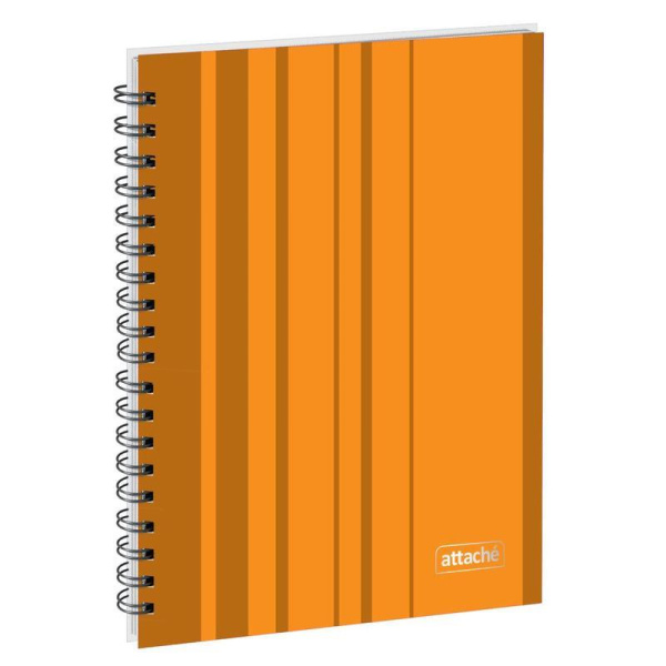 Бизнес-тетрадь Attache Concept А5 120 листов оранжевая в клетку на спирали (155х202 мм)