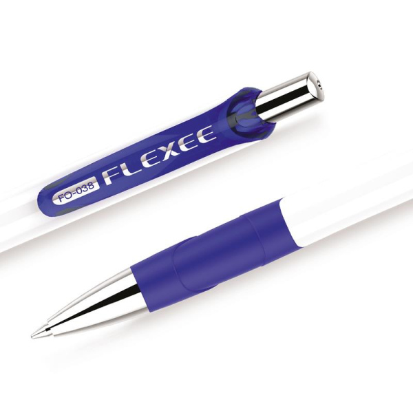 Ручка шариковая автоматическая Flexoffice Flexee синяя (толщина линии  0.35 мм)