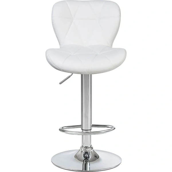 Стул барный Dobrin Barny белый/хромированный (искусственная кожа/металл)