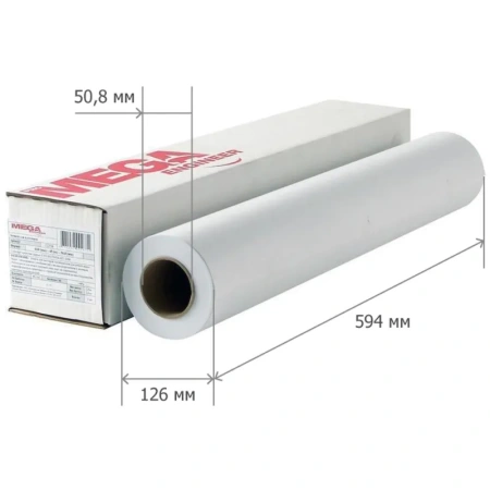 Бумага широкоформатная MEGA Engineer (А1),ф.594мм,нам.100м,пл.80гр.,