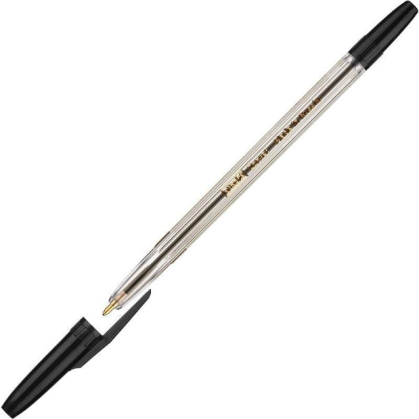 Ручка шариковая Attache Corvet черная (толщина линии 0.7 мм)