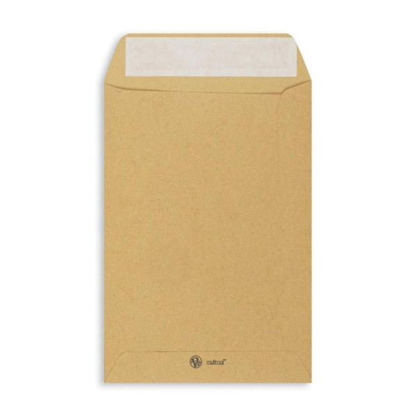 Пакет почтовый Multipack C5 из крафт-бумаги стрип 160х230 мм (80 г/кв.м, 50 штук в упаковке)