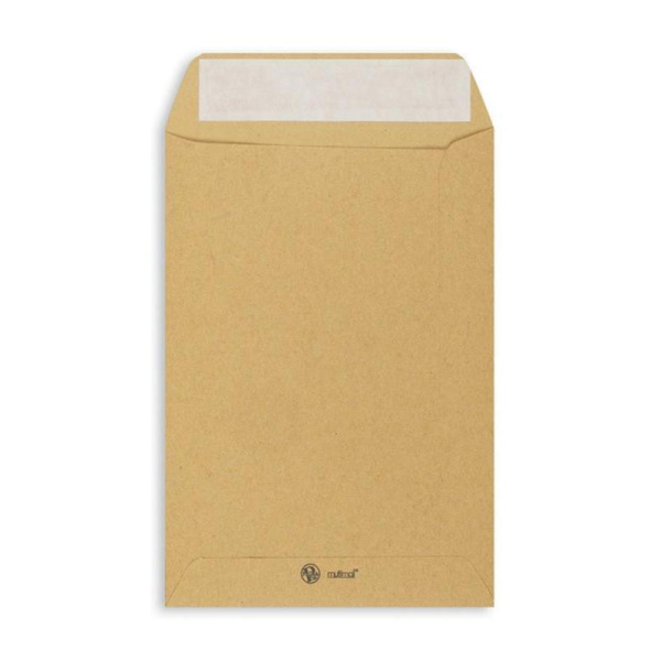Пакет почтовый Multipack C5 из крафт-бумаги стрип 160х230 мм (80 г/кв.м, 50 штук в упаковке)