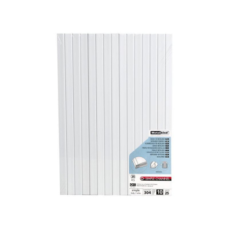 Каналы для переплета металлические Opus 10 мм белые (25 штук в упаковке)