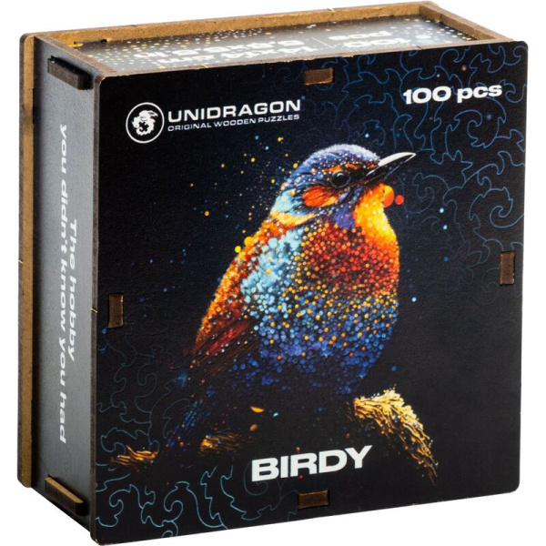Пазл деревянный UNIDRAGON SMART Пташка 100 дет
