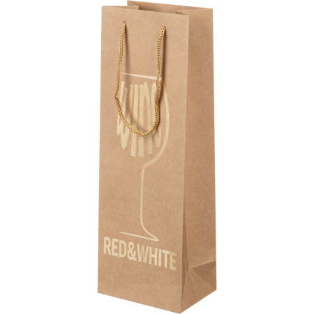 Пакет подарочный Miland Золотистый бокал (36.5x12.5x9 см)