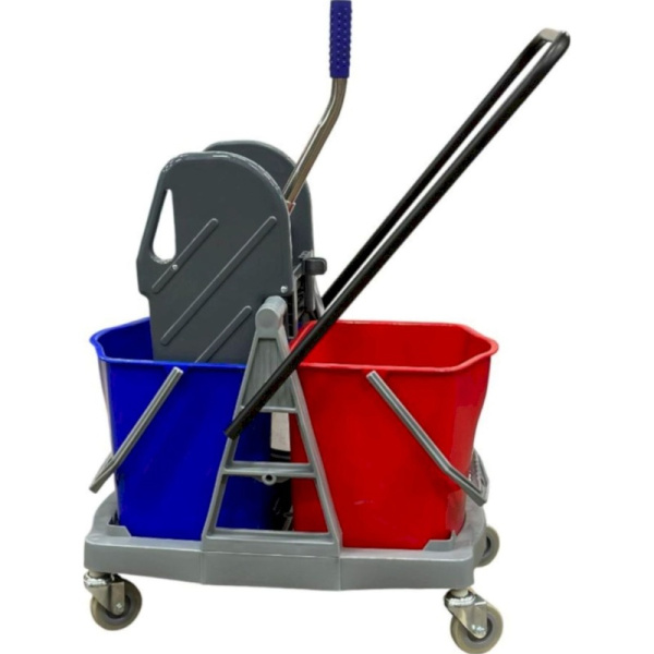Тележка уборочная двухвёдерная 2х18 л, с отжимом (DR6074)
