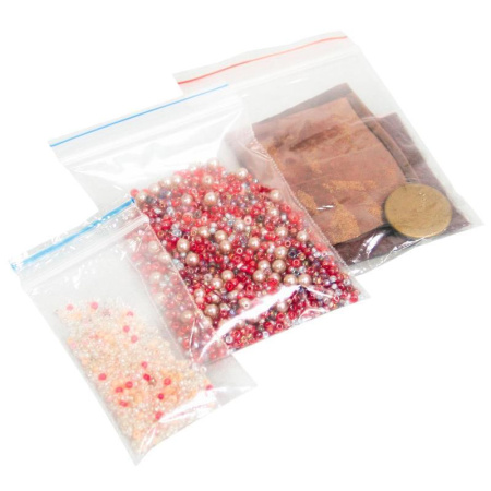 Пакет с замком zip-lock 8x12 см 40 мкм (ПВД, 100 штук в упаковке)