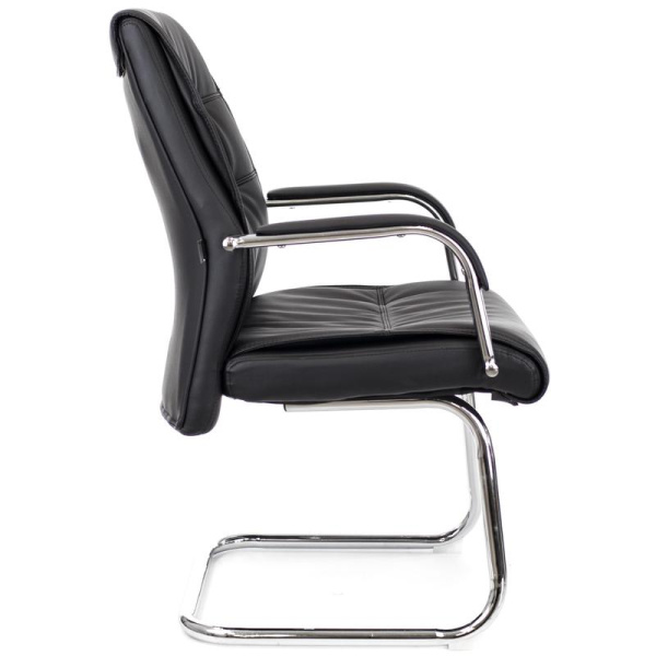 Конференц-кресло Everprof Bond CF черное (искусственная кожа, металл хромированный)