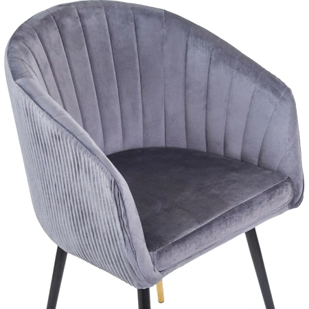 Кресло обеденное Dobrin Mary серый (велюр, металл)
