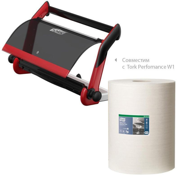 Нетканый материал повышенной прочности для уборки Tork W1/W2/W3 (белый, 106 метров в рулоне)