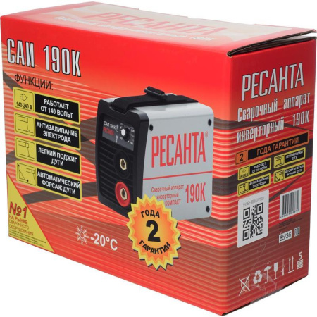 Сварочный инвертор Ресанта копмакт САИ190К (65/36) Сварочный инвертор Ресанта копмакт САИ190К (65/36)