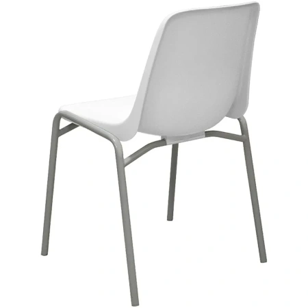 Стул обеденный Комус Мебель Стрит белый (пластик, металл)