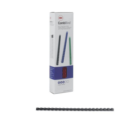 Пружины для переплета пластиковые GBC 6мм, черные 100шт/уп. (для  сшивания 20 листов)