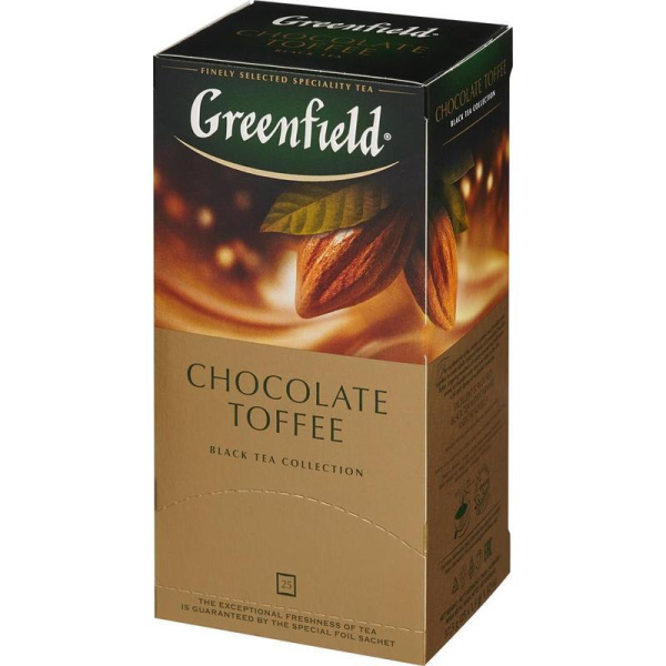 Чай Greenfield Chocolate toffee черный шоколадный 25 пакетиков