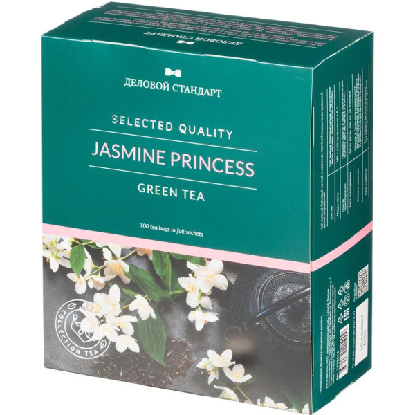 Чай Деловой Стандарт Jasmine princess зеленый с жасмином 100 пакетиков