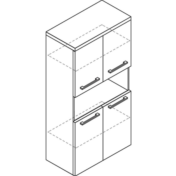 Шкаф для документов Alto AHC85.4 (венге, 850х456х1968 мм)