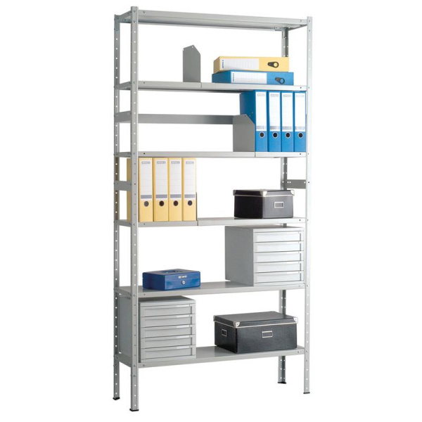Стеллаж металлический Практик MS (6 полок, 1000x300x2000 мм)