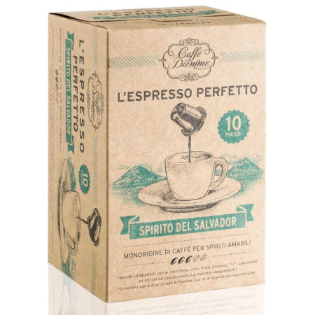 Капсулы для кофемашин Diemme Caffe Spirito del Salvador Espresso Arabica 10 штук в упаковке