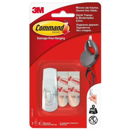 Крючок стандартный малый Command, арт 17002N, 1 шт./уп.