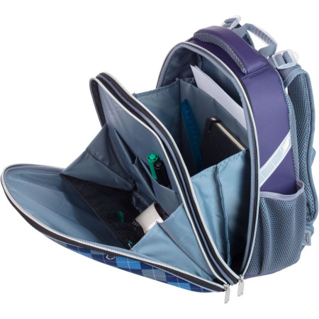 Ранец Комус Класс Basic Собачка синий с двумя отделениями
