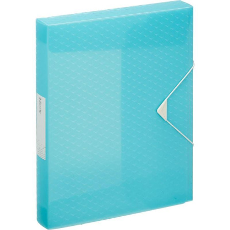 Папка на резинках (бокс) Esselte Colour'Ice пластиковая синяя (0.5 мм, до 300 листов)