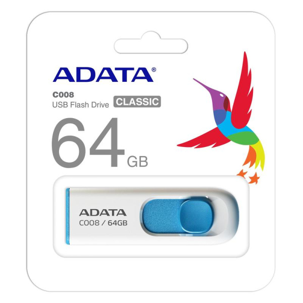 Флеш-память USB 2.0 64 ГБ A-DATA C008 (AC008-64G-RWE)