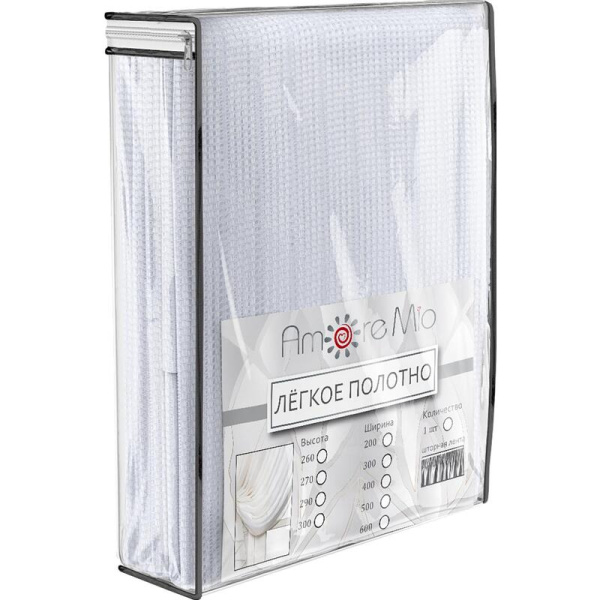 Тюль Amore Mio Premium 300x270 см белый (6PL Bona109-001)
