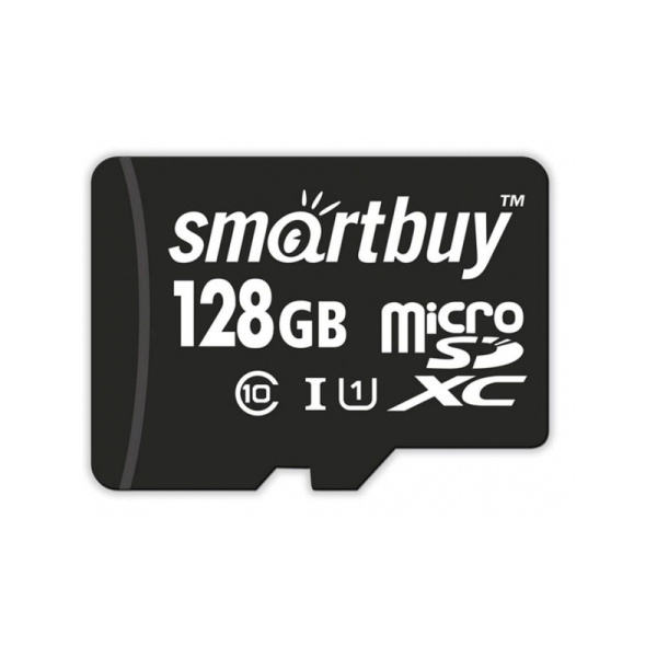Карта памяти 128 Гб microSDXC SmartBuy UHS-I Cl10 (SB128GBSDCL10-01)