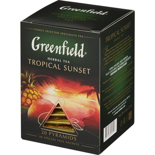 Чай Greenfield Tropical Sunset фруктовый 20 пакетиков