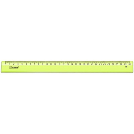 Линейка СТАММ 30 см, прозрачная флуоресцентная Линейка СТАММ 30 см, прозрачная флуоресцентная