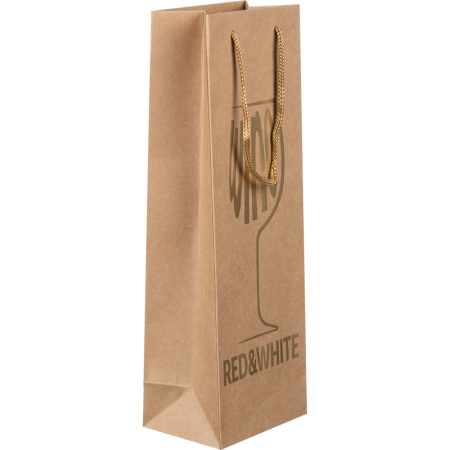 Пакет подарочный Miland Золотистый бокал (36.5x12.5x9 см)