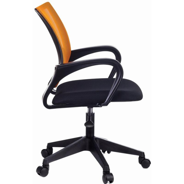 Кресло офисное Easy Chair 396 LT оранжевое/черное (сетка/ткань, пластик)