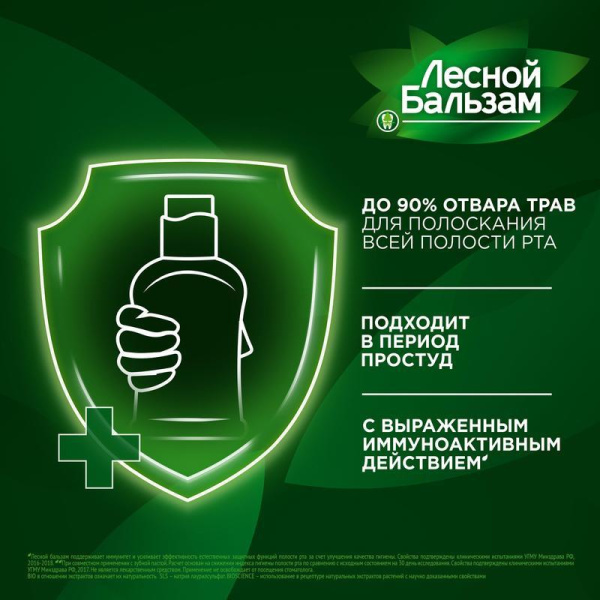 Ополаскиватель для полости рта Лесной бальзам Мята и лесные травы 400 мл